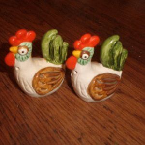 Chicken Rooster salt pepper shakers set